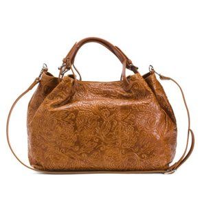 COPY - ISADORA Made In Italy Leather Tooling Tote